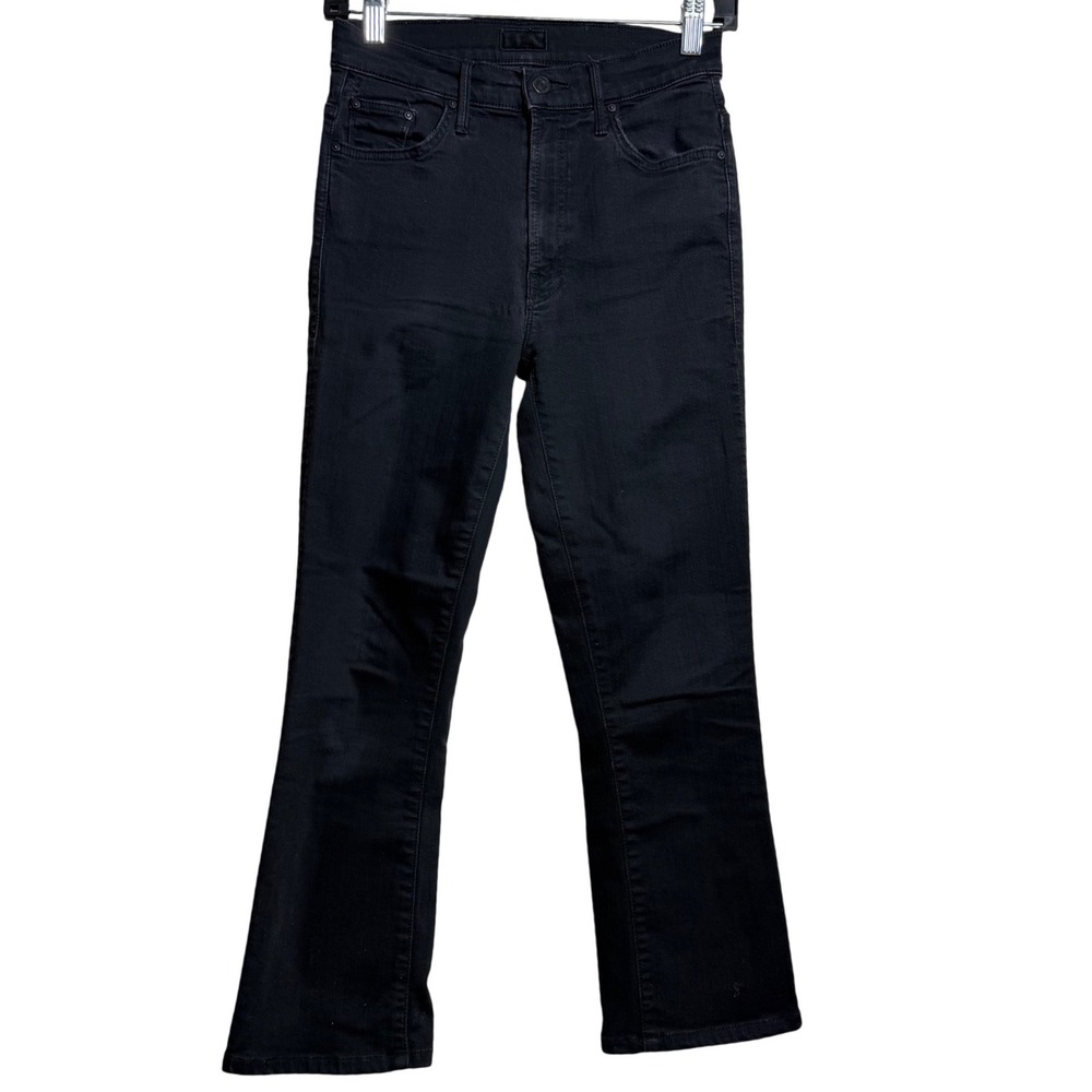 Mother Insider Crop Step Fray Jeans Not Guilty Black High Rise Size 26
